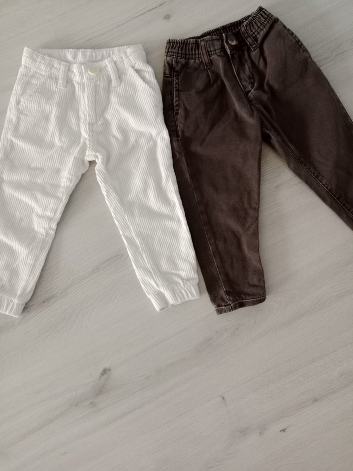 Erkek Çocuk krem ve Kahverengi Rahat Pantolon - Görsel 3