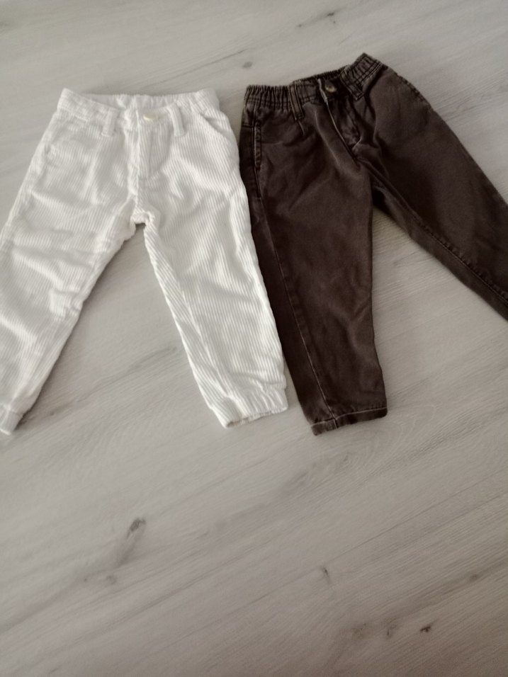 Erkek Çocuk krem ve Kahverengi Rahat Pantolon - Görsel 2