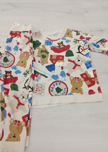 Çocuk Renkli Baskılı Polar Pijama Takımı - Görsel 9