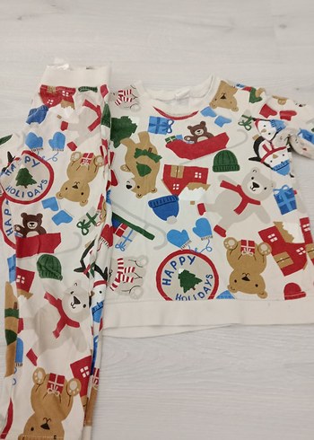 Çocuk Renkli Baskılı Polar Pijama Takımı - Görsel 5