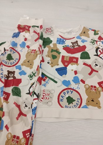 Çocuk Renkli Baskılı Polar Pijama Takımı - Görsel 7