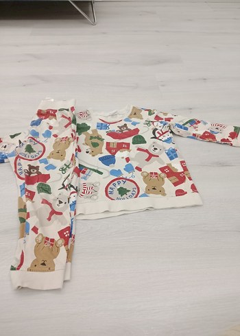 Çocuk Renkli Baskılı Polar Pijama Takımı - Görsel 2