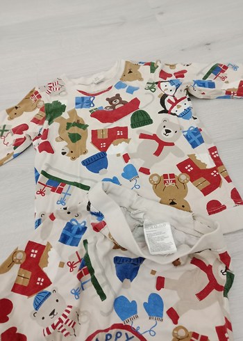 Çocuk Renkli Baskılı Polar Pijama Takımı - Görsel 11