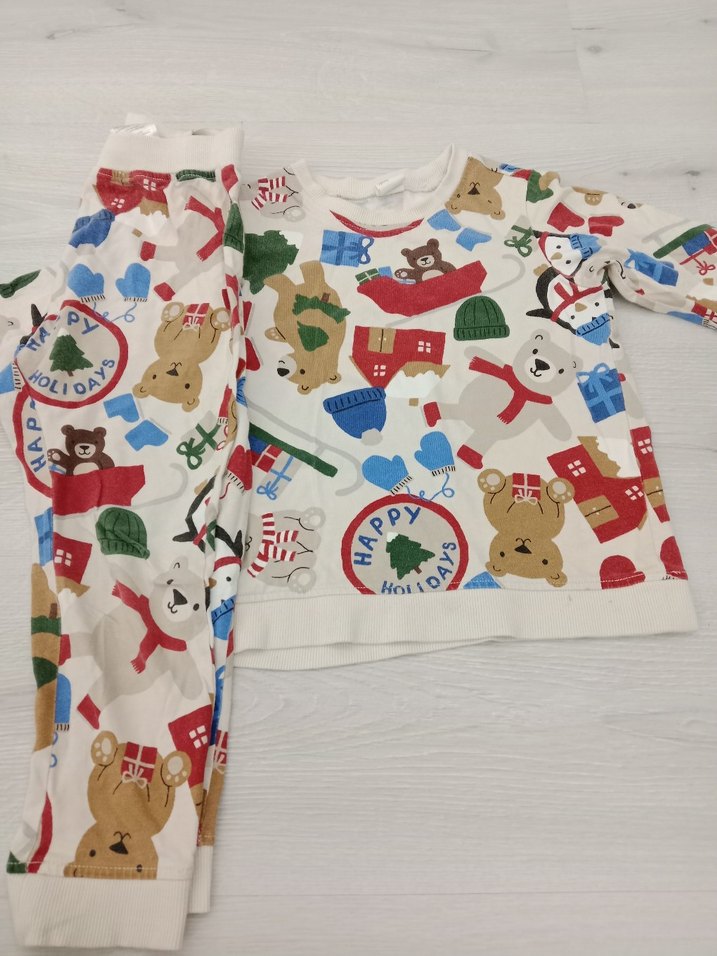 Çocuk Renkli Baskılı Polar Pijama Takımı - Görsel 4