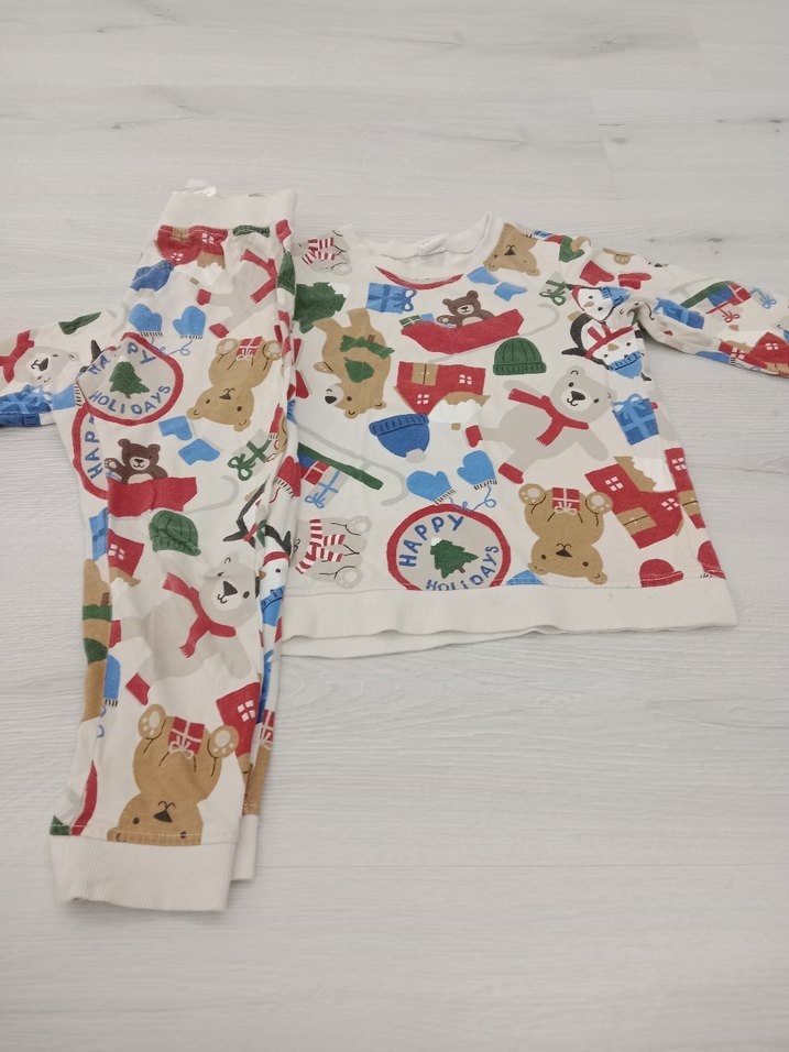 Çocuk Renkli Baskılı Polar Pijama Takımı - Görsel 3