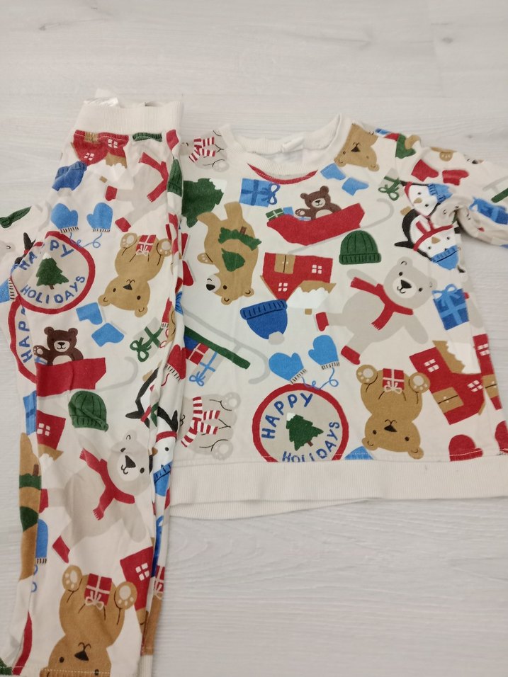 Çocuk Renkli Baskılı Polar Pijama Takımı - Görsel 5