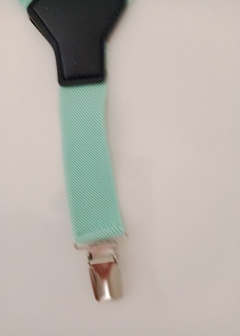 Çocuk Turkuaz Ayarlanabilir Askı ve Papyon - Görsel 8