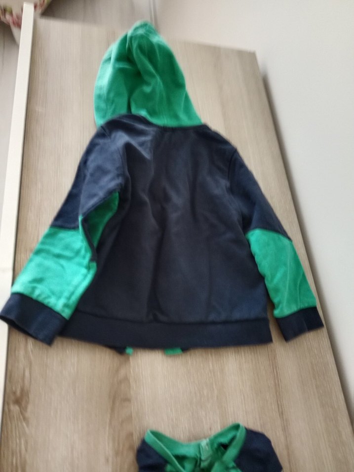 Erkek Çocuk Fermuarlı Yeşil Sweatshirt - Görsel 5