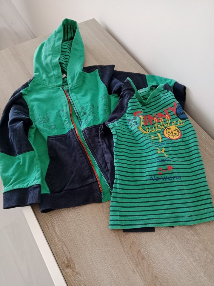 Erkek Çocuk Fermuarlı Yeşil Sweatshirt - Görsel 2