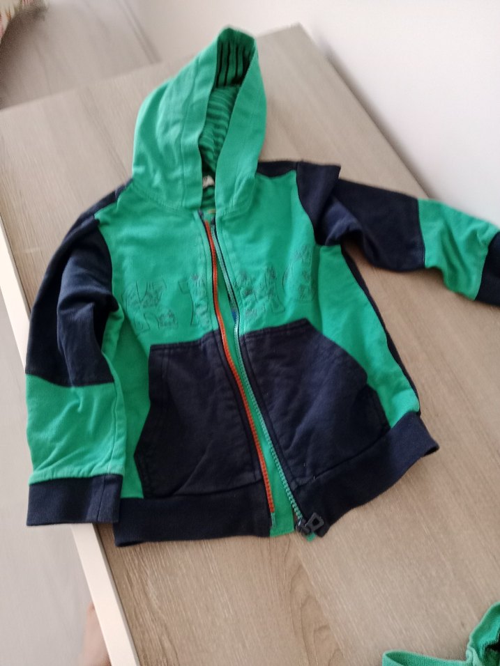 Erkek Çocuk Fermuarlı Yeşil Sweatshirt - Görsel 3