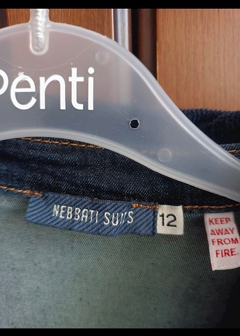 11-12 Yaş Beden lacivert Renk çocuk kot gömlek