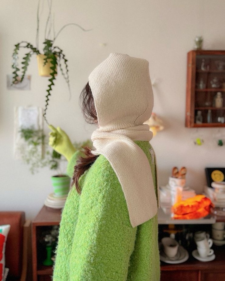 Bordo Boğazlı Triko Kadın Kazak - Görsel 3