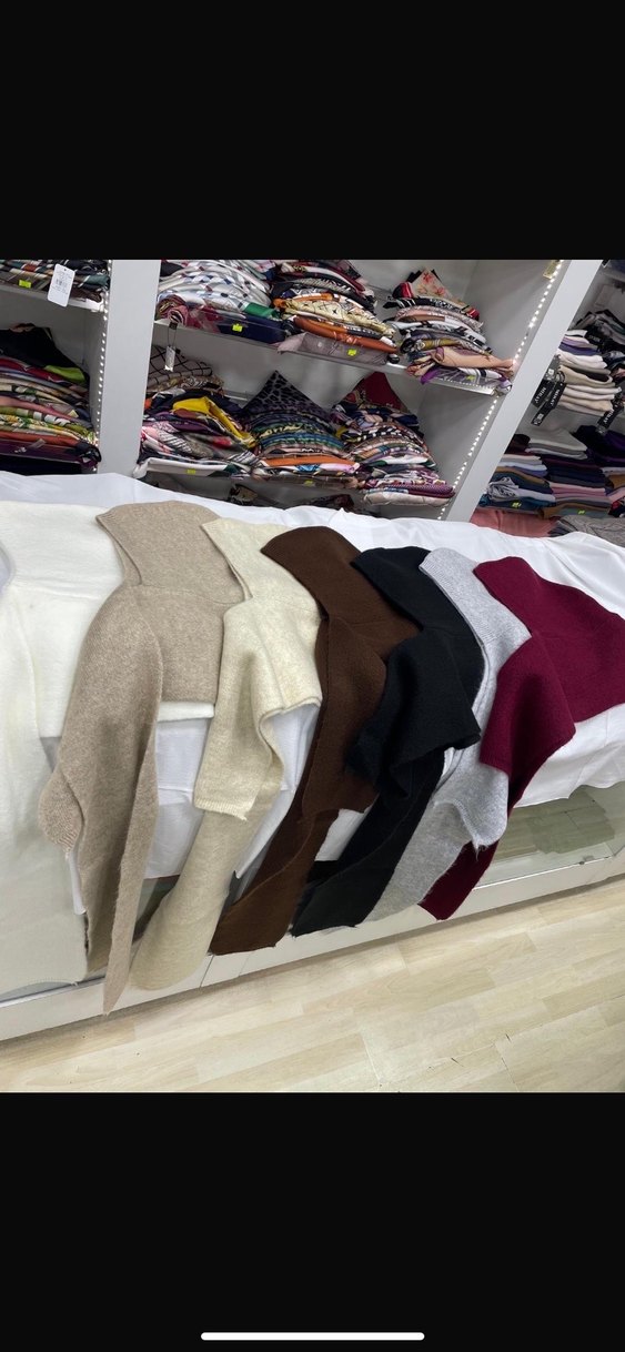 Bordo Boğazlı Triko Kadın Kazak - Görsel 2