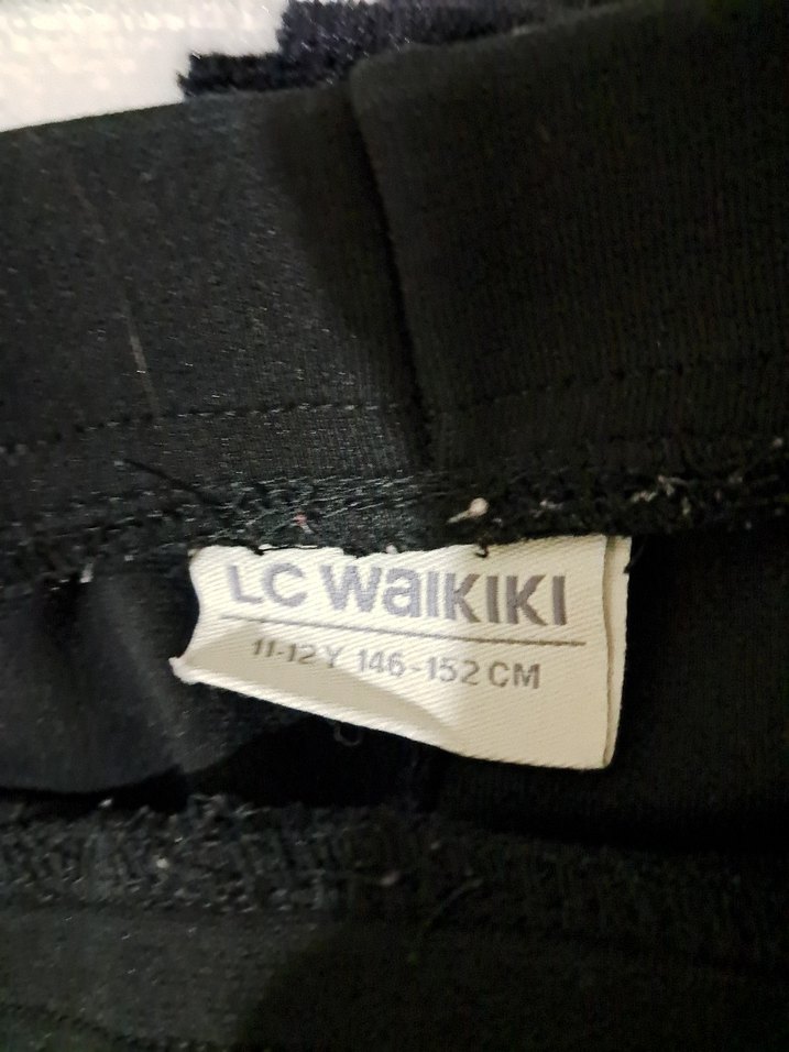 Beyaz Baskılı Uzun Kollu Kız Tişörtü ve tayt - Görsel 5