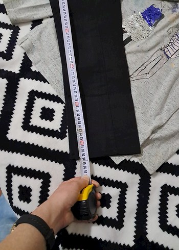 Kız Çocuk Gri Uzun Kollu Örme Tişört ve keten pantolon - Görsel 9