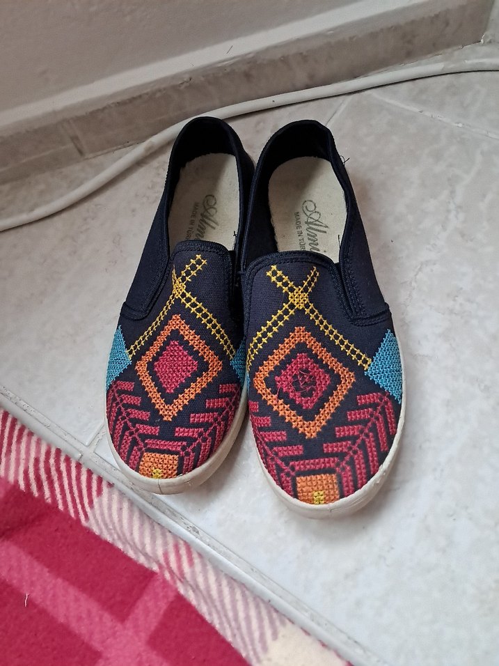 Renkli Nakışlı Bohem Kadın Espadril - Görsel 2