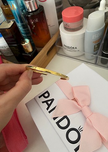 Altın Renkli Açık Bangle Bileklik - Görsel 3