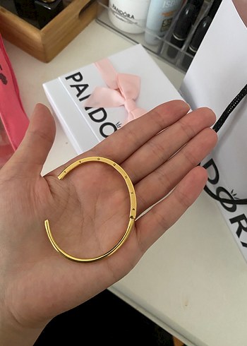 Altın Renkli Açık Bangle Bileklik - Görsel 6