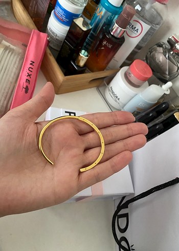 Altın Renkli Açık Bangle Bileklik - Görsel 5