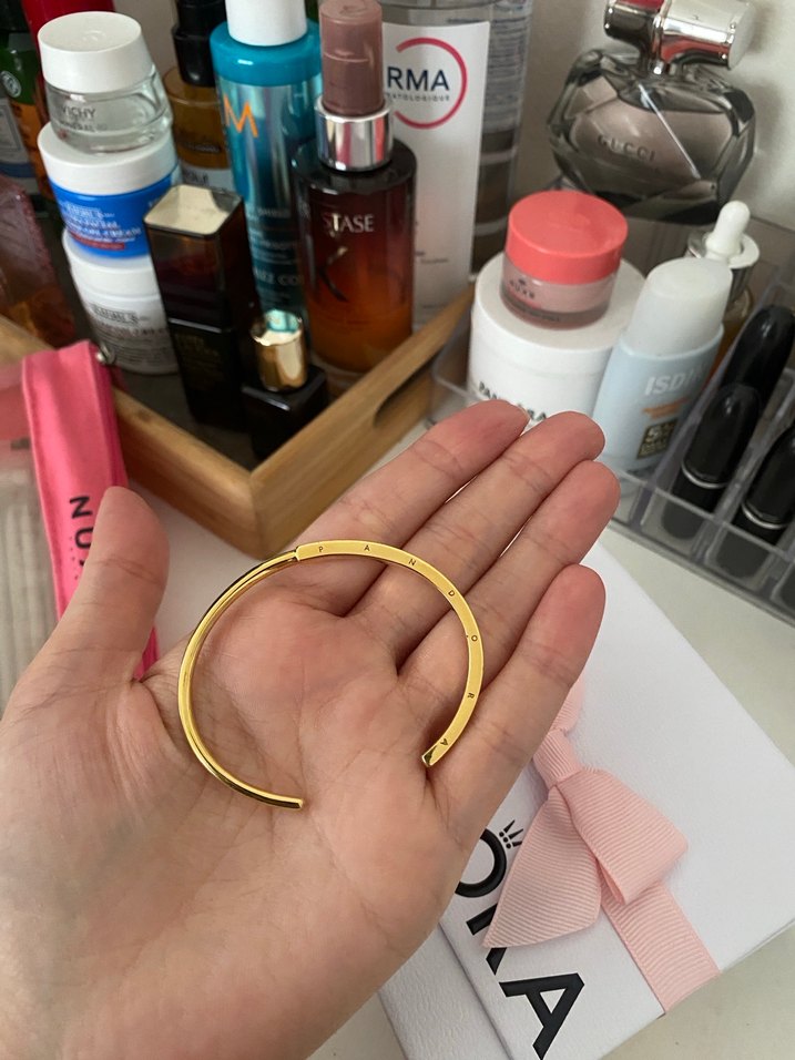 Altın Renkli Açık Bangle Bileklik - Görsel 4