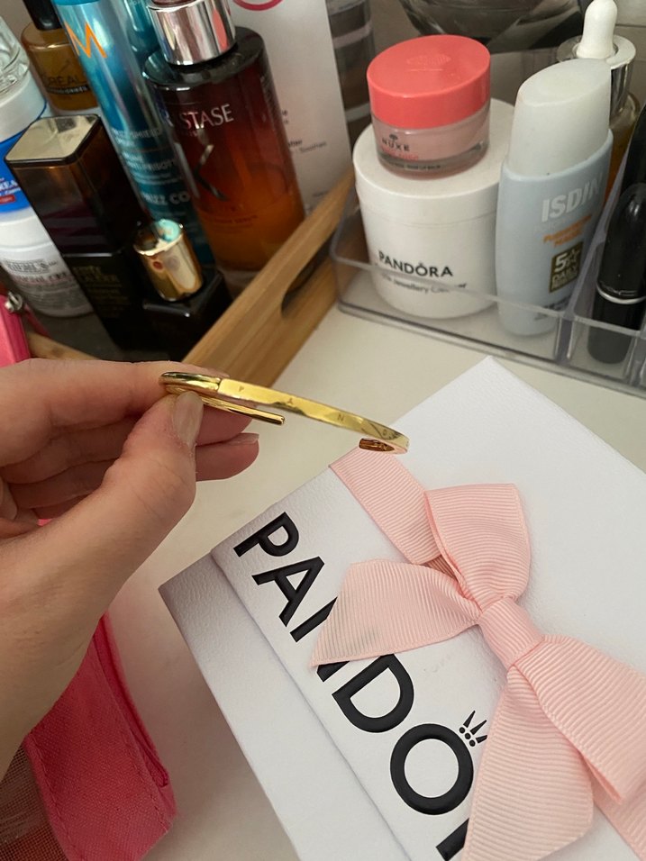 Altın Renkli Açık Bangle Bileklik - Görsel 3