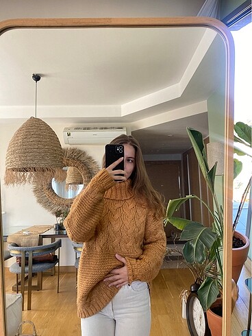 m Beden camel Renk Mango oversize kazak