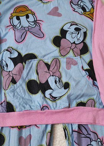 Kız Çocuk Pembe Uzun Kollu Baskılı Pijama Takımı - Görsel 2