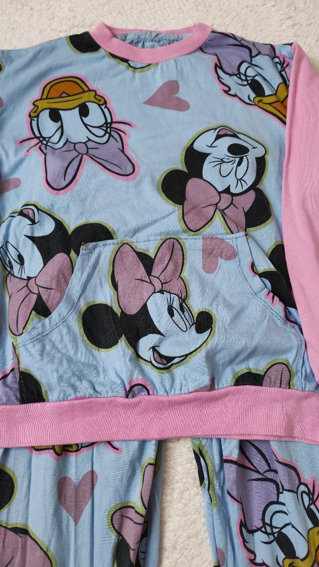 Kız Çocuk Pembe Uzun Kollu Baskılı Pijama Takımı - Görsel 2