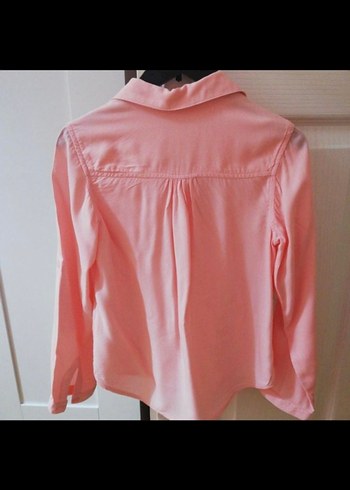 Düğmeli Pembe Kız Çocuk Gömlek - Görsel 2