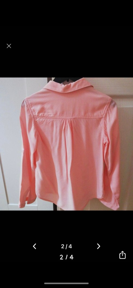 Düğmeli Pembe Kız Çocuk Gömlek - Görsel 2