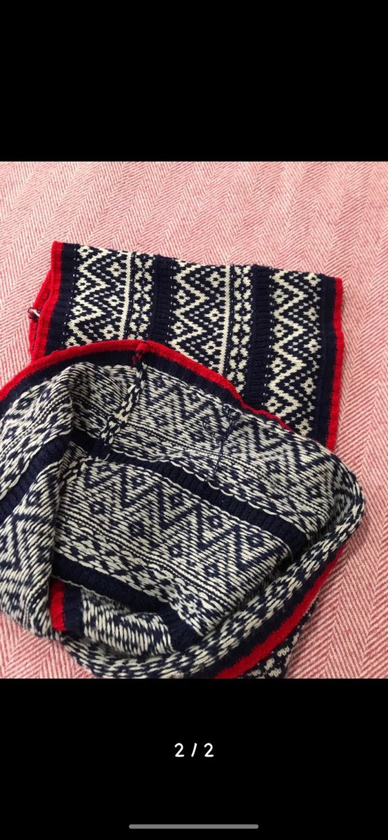 Çocuk Bohem Nakışlı Örgü Bere ve Atkı Seti - Görsel 2