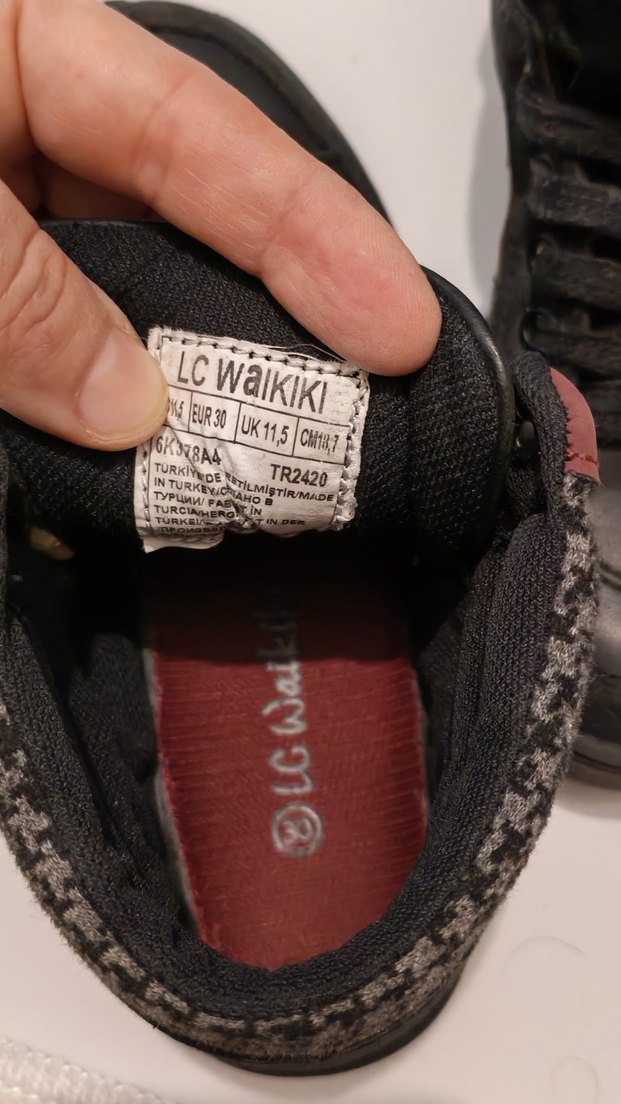 Erkek Çocuk Siyah Bağcıklı Street Wear Bot - Görsel 3