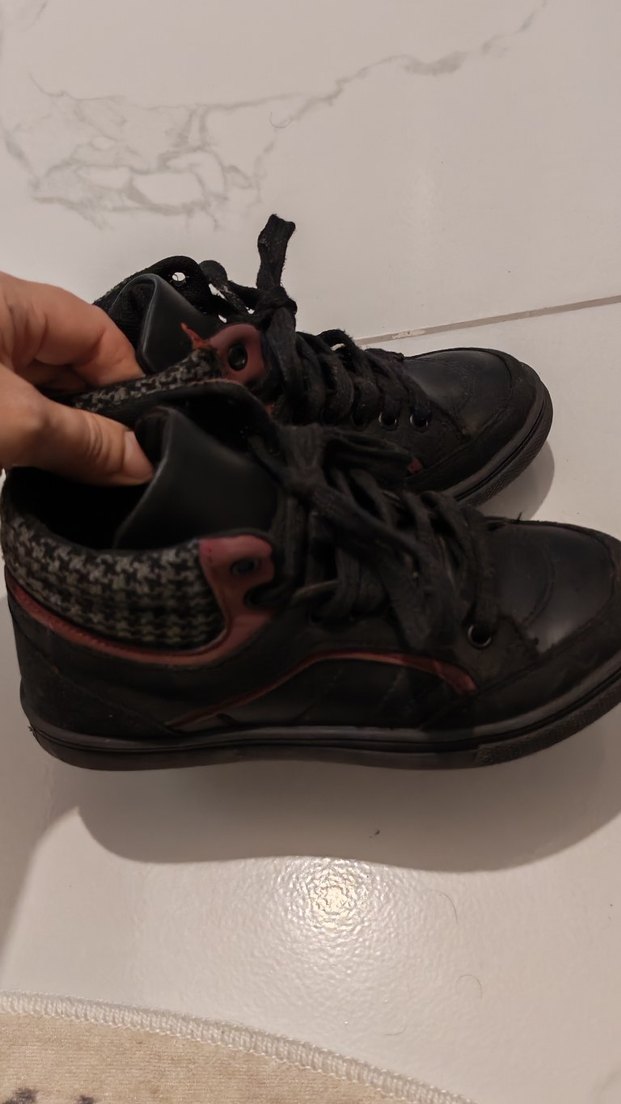 Erkek Çocuk Siyah Bağcıklı Street Wear Bot - Görsel 2