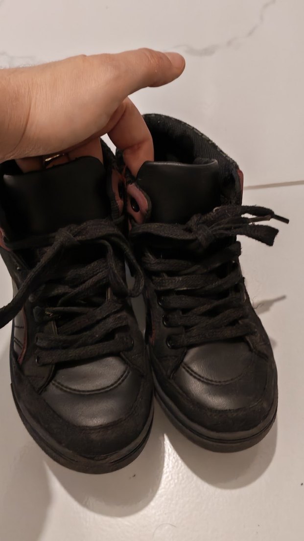 Erkek Çocuk Siyah Bağcıklı Street Wear Bot - Görsel 4