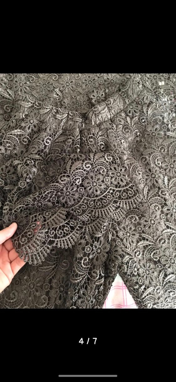 Dantel İşlemeli Uzun Kollu Kahverengi İkili takım - Görsel 4