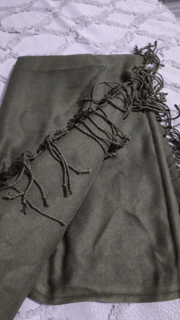 Yeşil Bohem Tarzı Kadın Şal - Görsel 2