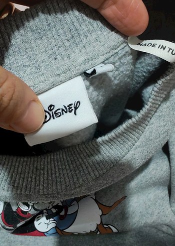 Gri Baskılı Kadın Sweatshirt - Görsel 3