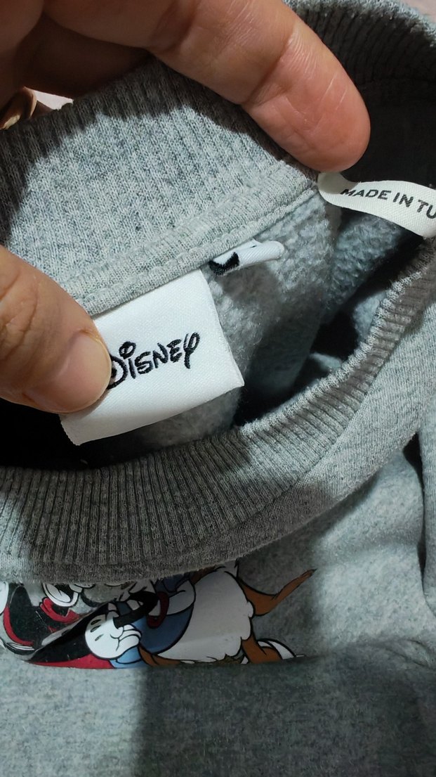 Gri Baskılı Kadın Sweatshirt - Görsel 3