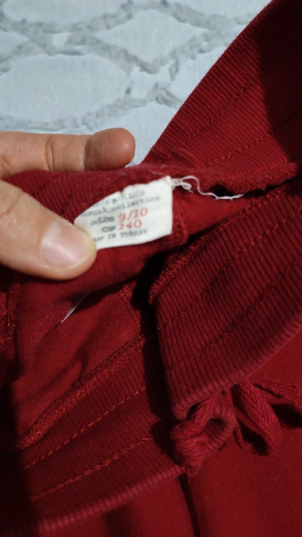 Kırmızı Fermuarlı kız çocuk Eşofman Altı - Görsel 2