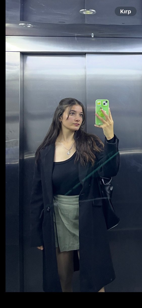 Siyah bershka Midi Kadın Kaban - Görsel 2