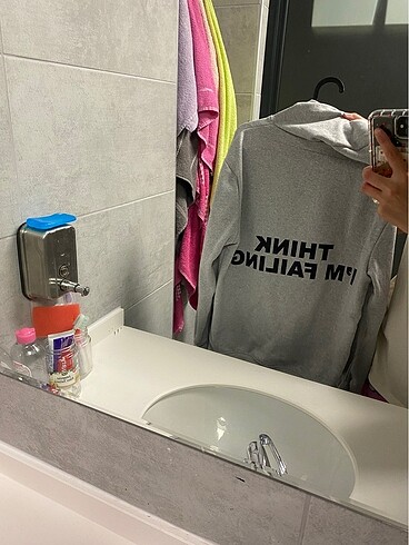 Trendyol & Milla gri sweat önü düz
