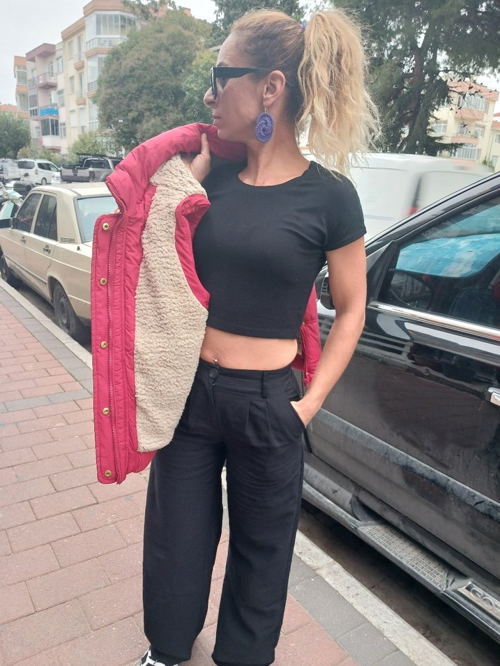 Pembe Kemerli Kadın Şişme Yelek - Görsel 4