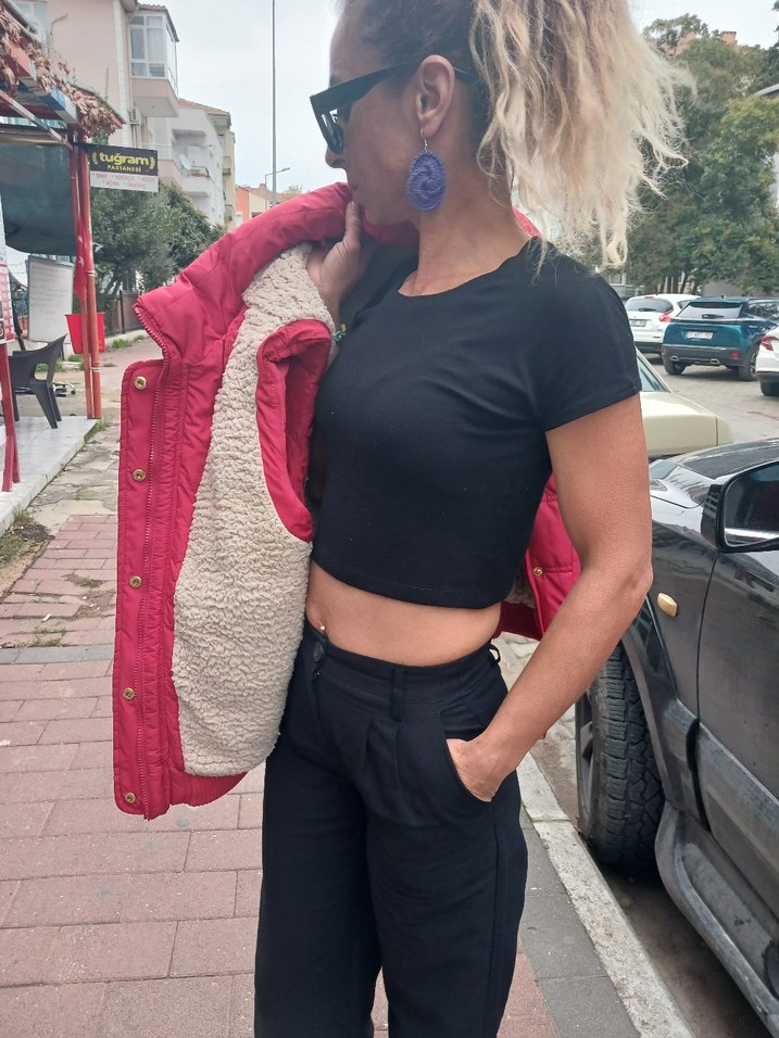 Pembe Kemerli Kadın Şişme Yelek - Görsel 5