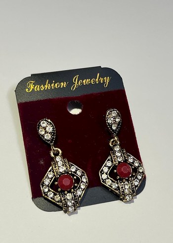 Bordo Vintage Gotik Küpe