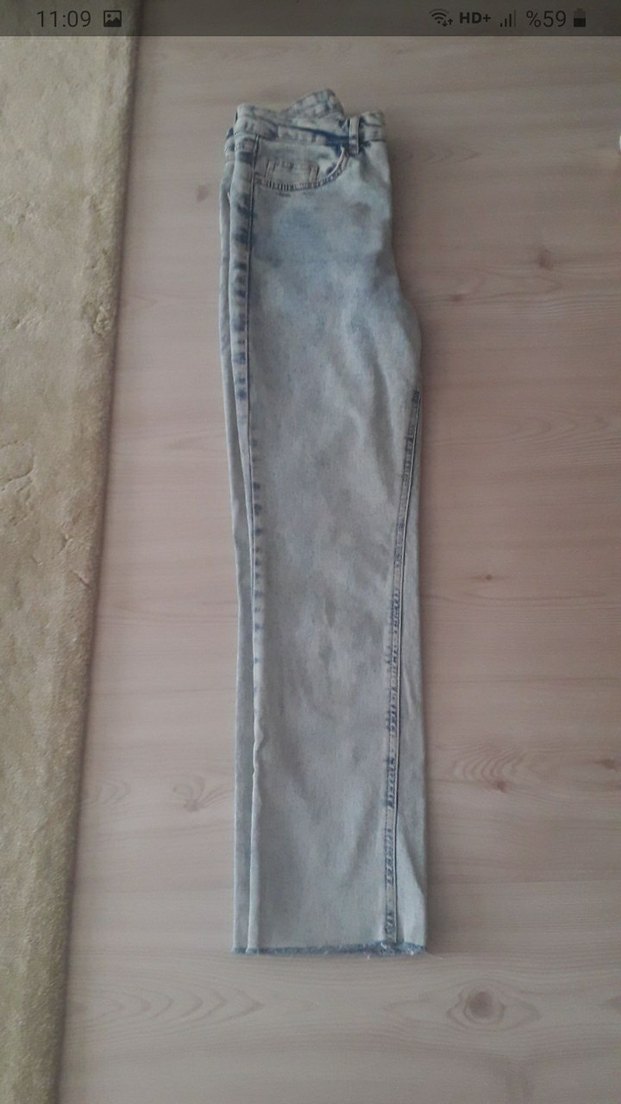 Gri Midi Boy Kadın Denim Jean - Görsel 4