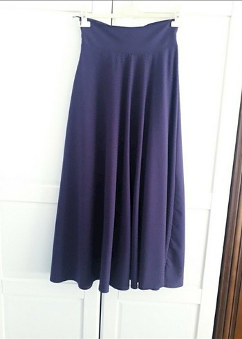 Mor Drapeli Uzun Kadın Etek - Görsel 2