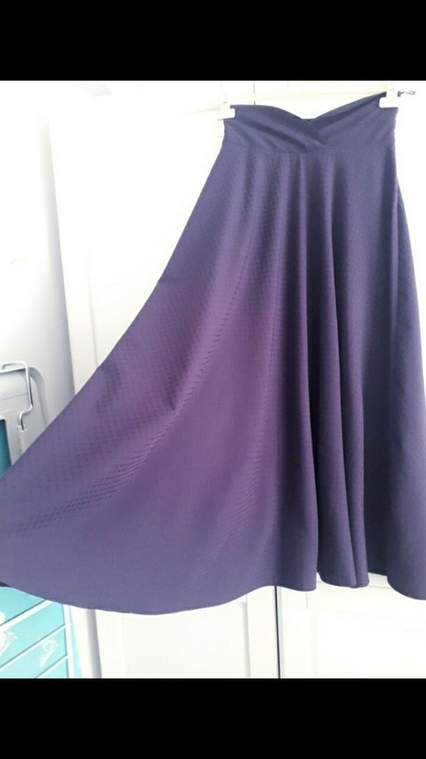 Mor Drapeli Uzun Kadın Etek - Görsel 3