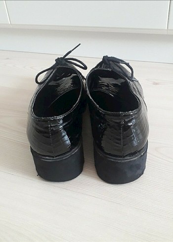 Siyah Yılan Desenli kadın Klasik Ayakkabı - Görsel 3