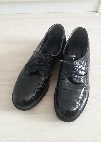 Siyah Yılan Desenli kadın Klasik Ayakkabı - Görsel 5