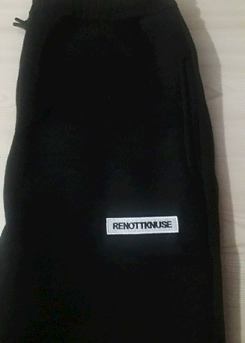 Siyah erkek uzun Sweatpants Rahat Kesim - Görsel 3